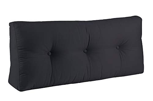 BioKinder Palettenkissen Rückenkissen Loungekissen Sofakissen 100 x 40 cm aus Baumwolle in dunkelgrau von bionik by BioKinder