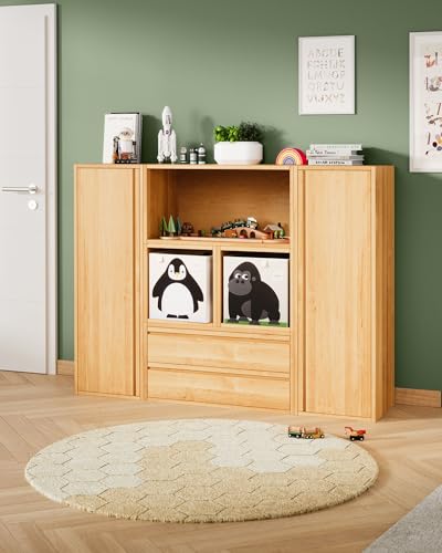 Original Laura Highboard von BioKinder® | Wandelbares Sideboard, Highboard, Regalwand, Regalwürfel | aus 100% Massivholz, mit bioola natürlich geölt, Erle von BioKinder - Das gesunde Kinderzimmer
