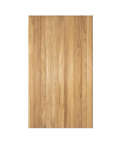 BioMaderas Teak Massivholz Tischplatte 30mm Stärke/Arbeitsplatte/Möbelbauplatte/Regalboden/Zuschnitt/FSC® 100% durchgehende Lamellen von BioMaderas