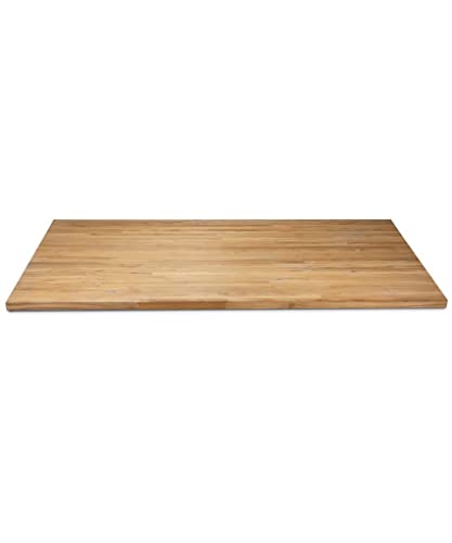 BioMaderas Teak Massivholz Tischplatte 40mm Stärke/Arbeitsplatte/Möbelbauplatte/Regalboden/Zuschnitt/FSC® 100% keilgezinkt von BioMaderas