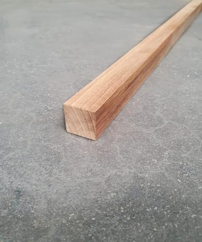 BioMaderas Teakholzstab, keilgezinkt, FSC 100% 30mm Breite, 30mm Stärke (80cm Länge) von BioMaderas
