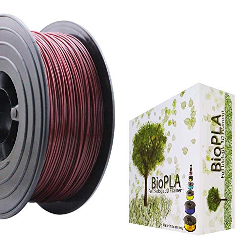 Bio PLA Filament 3D-Drucker PLA 1,75mm 1kg Spule Rolle (Bordeaux) von BioPLA