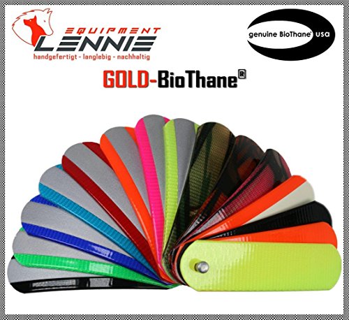 BioThane® Meterware, Gold Standard, 13-38 mm breit, ca. 2,5 mm dick, viele Farben, 25mm, Blau-Reflex von BioThane®