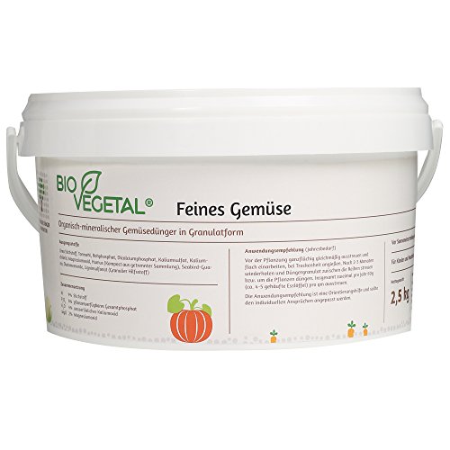 BioVegetal Feines Gemüse-Dünger mit Langzeitwirkung durch Fixierung der Nährstoffe durch Ton-Humus-Komplex, 2,5 kg Eimer BioVegetal Feines Gemüse-Dünger mit Langzeitwirkung durch Fixierung der Nährstoffe durch Ton-Humus-Komplex, 2,5 kg Eimer von BioVegetal