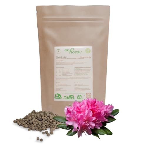 BioVegetal Rhododendrondünger mit Guano und natürlicher Langzeitwirkung durch Fixierung der Nährstoffe durch Ton, 5 kg jetzt im recycelbaren und wiederverschließbaren Papierbeutel von BioVegetal