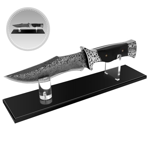 Messer-Präsentationsständer/Messerhalter, Messer-Vitrine für feste Klinge, Messer-Präsentationsständer sind geeignet für die Präsentation der meisten Messer von Biobasedon