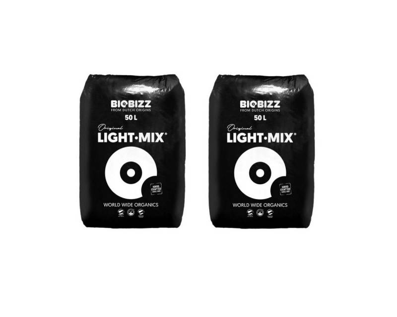 Biobizz Pflanzerde BioBizz Light Mix - 2x 50 Liter Set, mit Organischer Feststoffdünger, (Set, 2x 50 Liter) von Biobizz