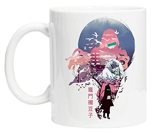 Fantasie Anime Dämon Jägerin Kamado Nezuko Weiß Keramik Becher Tasse Für Tee Kaffee White Ceramic Mug Cup For Tea Coffee von Bioclod