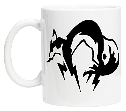 Metall Gang Solide Foxhound Wiederverwendbare Tasse aus weißem Glas für Tee und Kaffee Coffe Cup von Bioclod
