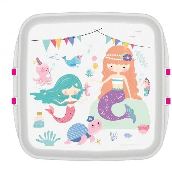 Biodora Kleine Lunchbox mit Druck Meerjungfrau 11 x 11 x 5 cm Biodora Kleine Lunchbox mit Druck Meerjungfrau 11 x 11 x 5 cm von Biodora