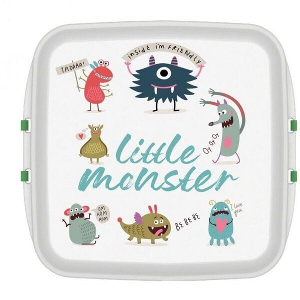 Biodora Kleine Lunchbox mit Druck Monster 11 x 11 x 5 cm Biodora Kleine Lunchbox mit Druck Monster 11 x 11 x 5 cm von Biodora