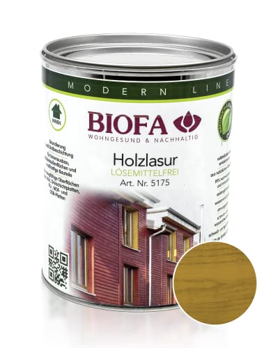 BIOFA Holzlasur farbig lösemittelfrei Holzschutz Holz Lasur 0,375L Kiefer von Biofa