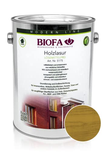 BIOFA Holzlasur farbig lösemittelfrei Holzschutz Holz Lasur 2,50L Kiefer von Biofa