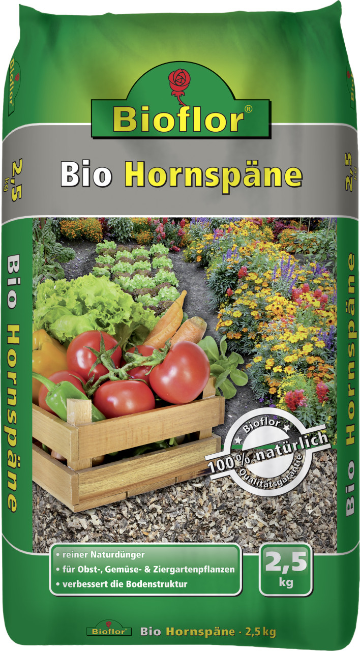 Bioflor Hornspäne 2,5kg organisch, für ca. 60 m² von Bioflor