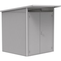 BIOHORT Gerätehaus »AvantGarde®«, Stahl, BxHxT: 174 x 218 x 174 cm (Außenmaße inkl. Dachüberstand) - silberfarben von Biohort