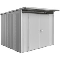 BIOHORT Gerätehaus »AvantGarde®«, Stahl, BxHxT: 260 x 218 x 260 cm (Außenmaße inkl. Dachüberstand) - silberfarben von Biohort