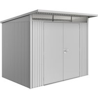 BIOHORT Gerätehaus »AvantGarde®«, Stahl, BxHxT: 257 x 218 x 177 cm (Außenmaße inkl. Dachüberstand) - silberfarben von Biohort