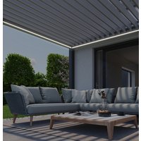 BIOHORT LED-Leuchten-Set, Zubehör für: Pergola Gr. 4x3 - grau von Biohort
