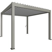 BIOHORT Pergola »Gr. 3,5x3,5«, BxHxT: 367,5 x 255 x  367,5  cm, silber-metallic - grau von Biohort