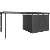 BIOHORT Seitendach »HighLine«, Stahlblech/Edelstahl, B x T x H: 282 x 235 x 222 cm - grau von Biohort