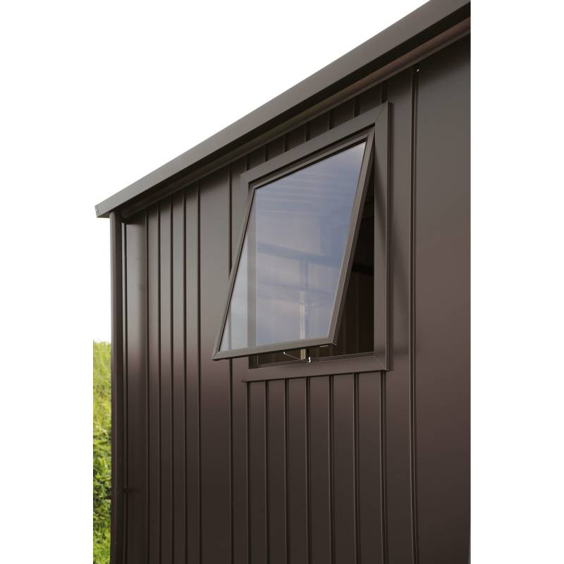 Biohort Fenster dunkelgrau-metallic 60 x 50 cm Kunststoffglas für Gerätehaus 'Europa' von Biohort