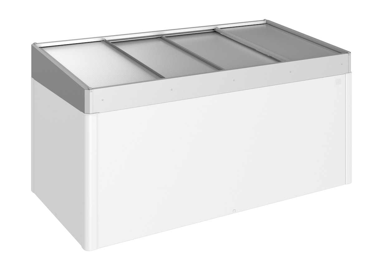 Biohort Frühbeetaufsatz für HochBeet (passend zu Größe 2x1) 201 x 102 x 77 cm (Gr. 2x1) silber-metallic von Biohort