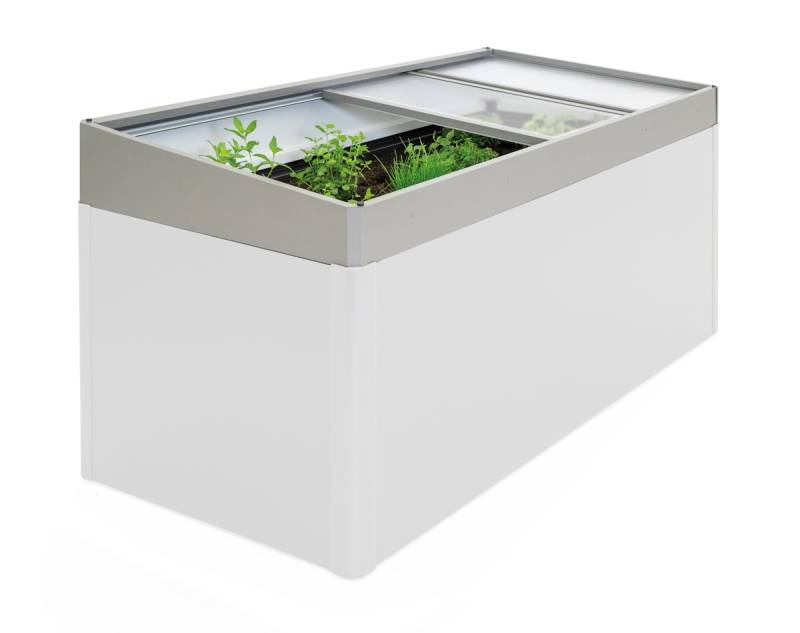 Biohort Frühbeetaufsatz für HochBeet-quarzgrau-metallic-201 x 102 x 77 cm (Gr. 2x1) von Biohort