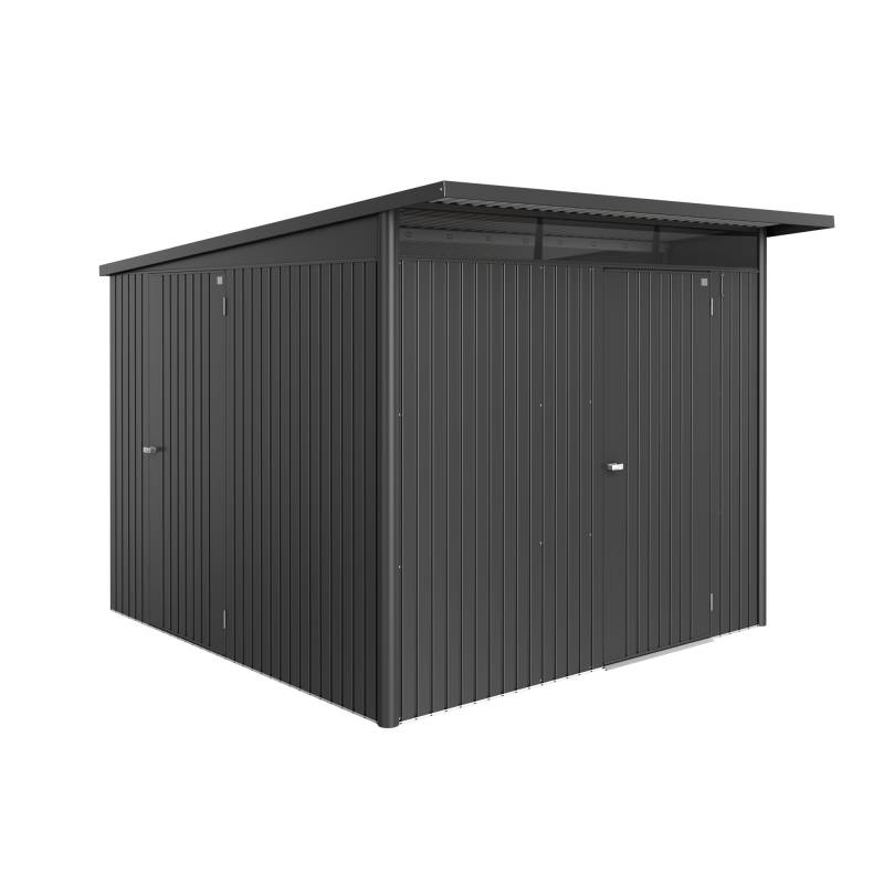 Biohort Gerätehaus 'AvantGarde ECO A7' dunkelgrau-metallic 260 x 300 cm mit Standardtür von Biohort