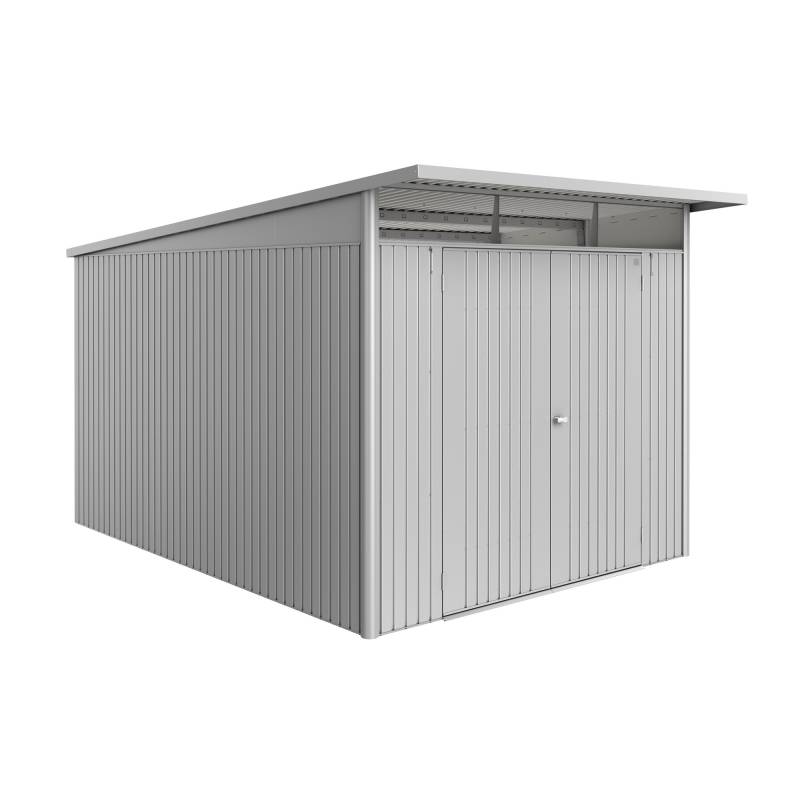 Biohort Gerätehaus 'AvantGarde ECO A8' silber-metallic 260 x 380 cm mit Doppeltür von Biohort