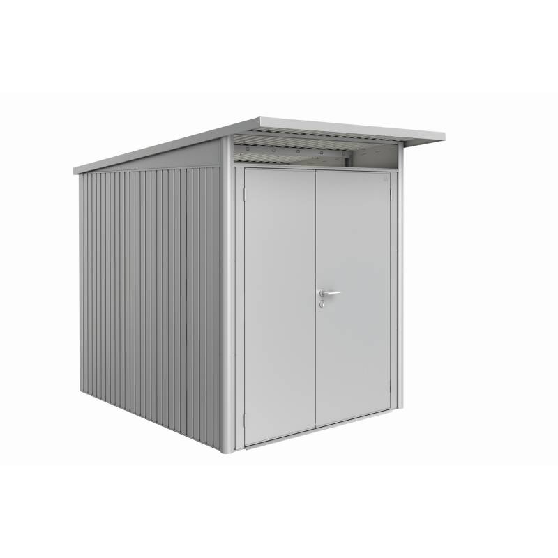 Biohort Gerätehaus 'AvantGarde' Gr. A2 silber-metallic 180 x 260 cm, mit Doppeltür schmal von Biohort