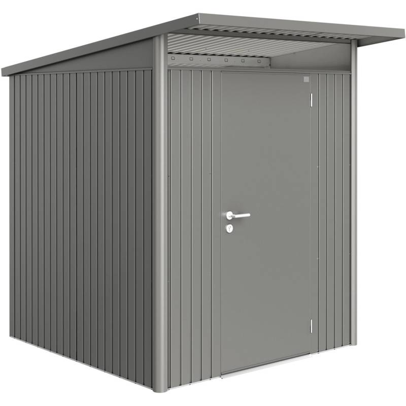 Biohort Metall-Gerätehaus AvantGarde Gr. A1 quarzgrau-metallic Standardtür von Biohort