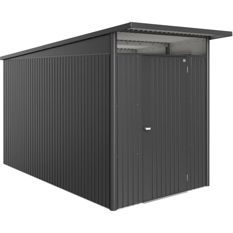 Biohort Metall-Gerätehaus AvantGarde ECO Gr. A4 dunkelgrau-metallic Standardtür von Biohort