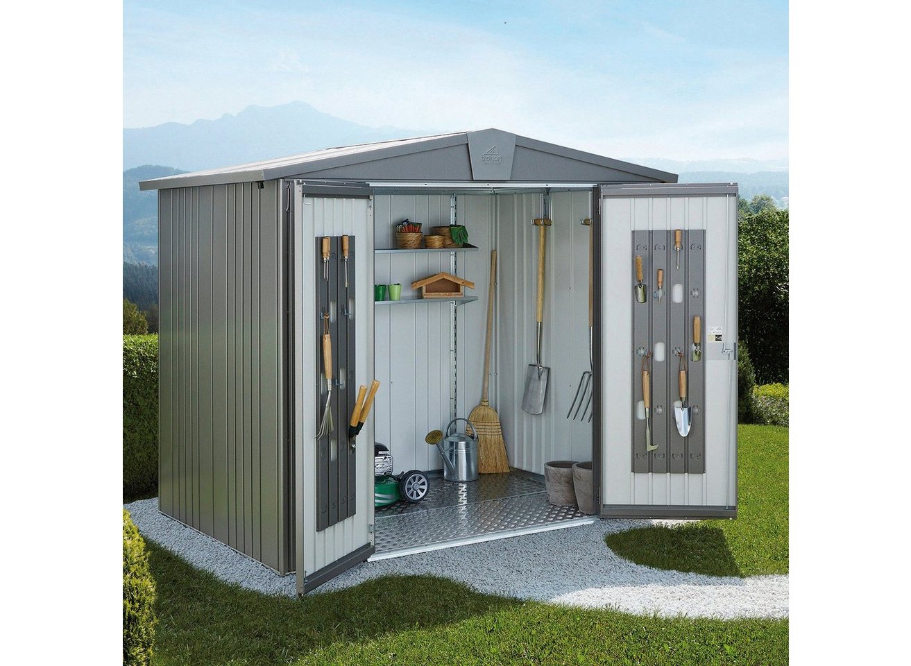 Biohort Gerätehaus Europa Gr. 3, BxT: 244x156 cm, Metall von Biohort