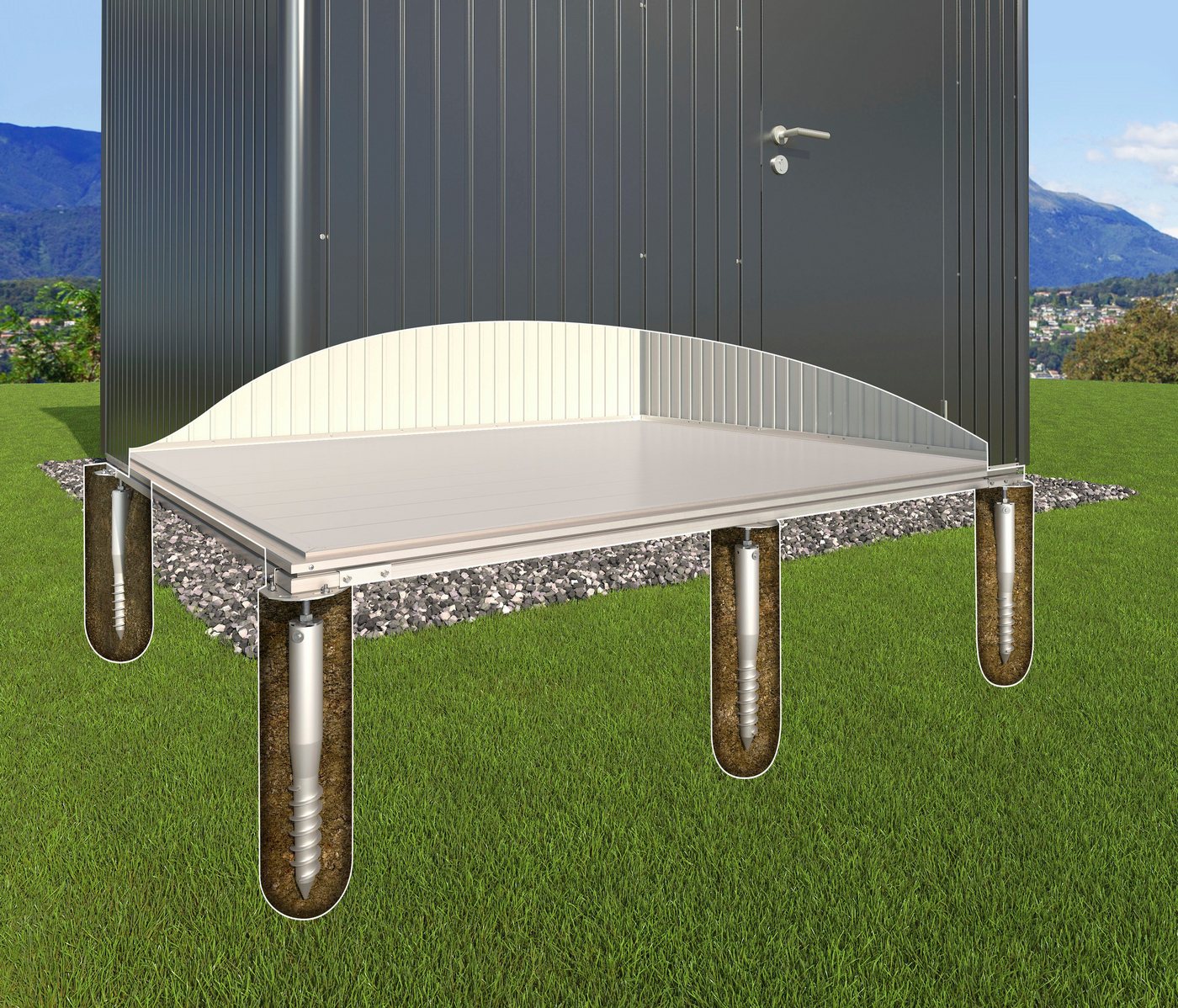 Biohort Gerätehaus-Fundamentrahmen, BxT: 278x278 cm, für Gerätehaus Neo 3C, Gerätehaus-Fundament »SmartBase PLUS« Biohort Gerätehaus-Fundamentrahmen, BxT: 278x278 cm, für Gerätehaus Neo 3C, Gerätehaus-Fundament »SmartBase PLUS« von Biohort