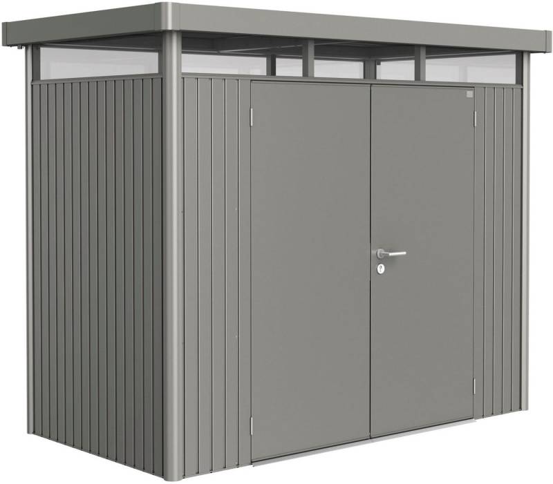 Biohort Gerätehaus HIGHLINE Gr. H1, verschiedene Farben, BxT: 275x155 cm, stylisches Metall-Gartenhaus mit Flachdach von Biohort