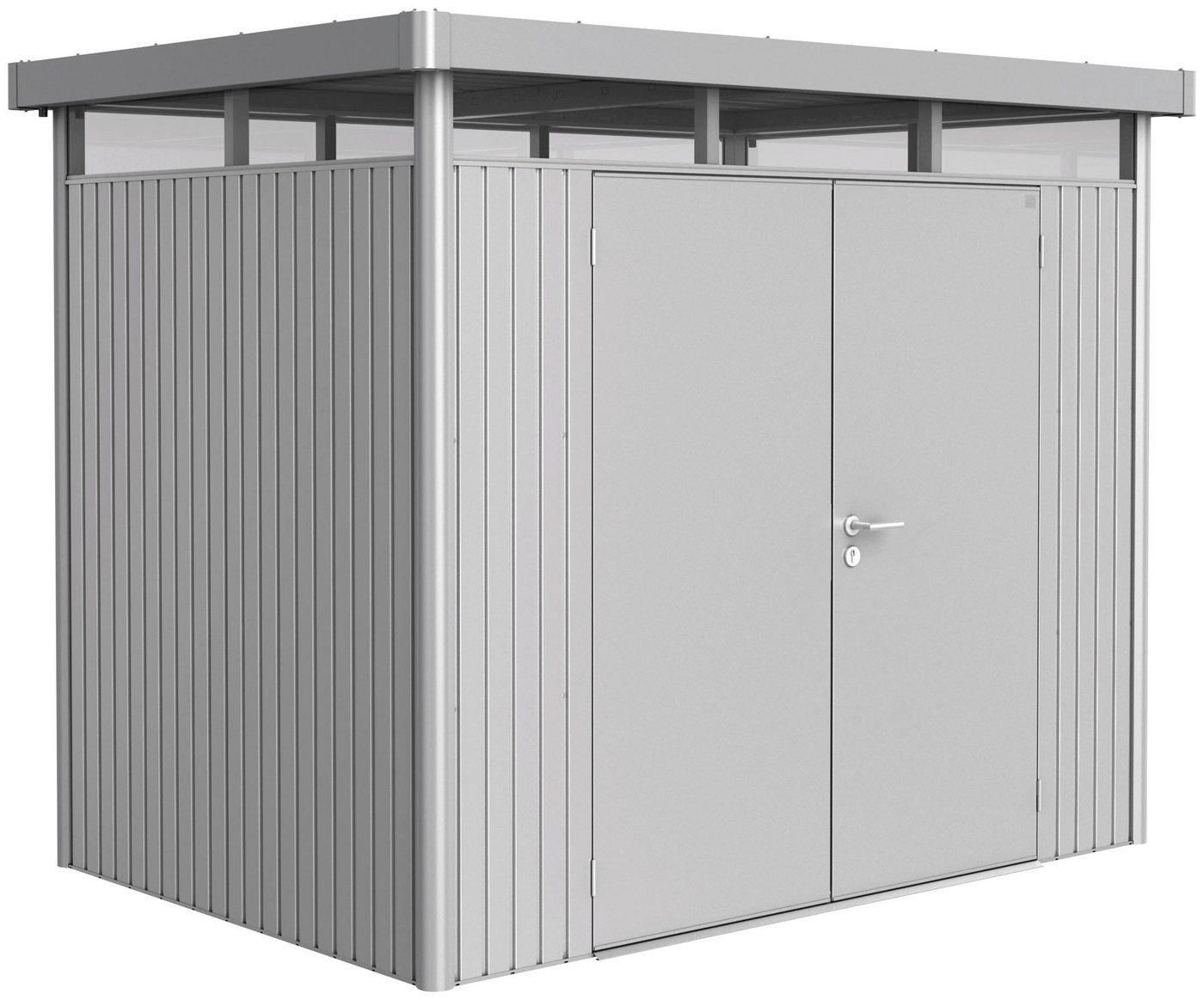 Biohort Gerätehaus HighLine Gr. H2, BxT: 275x195 cm, silber-metallic von Biohort