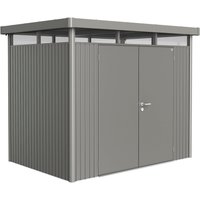 Biohort Gerätehaus "HIGHLINE Gr. H2, verschiedene Farben", stylisches Metall-Gartenhaus mit Flachdach von Biohort