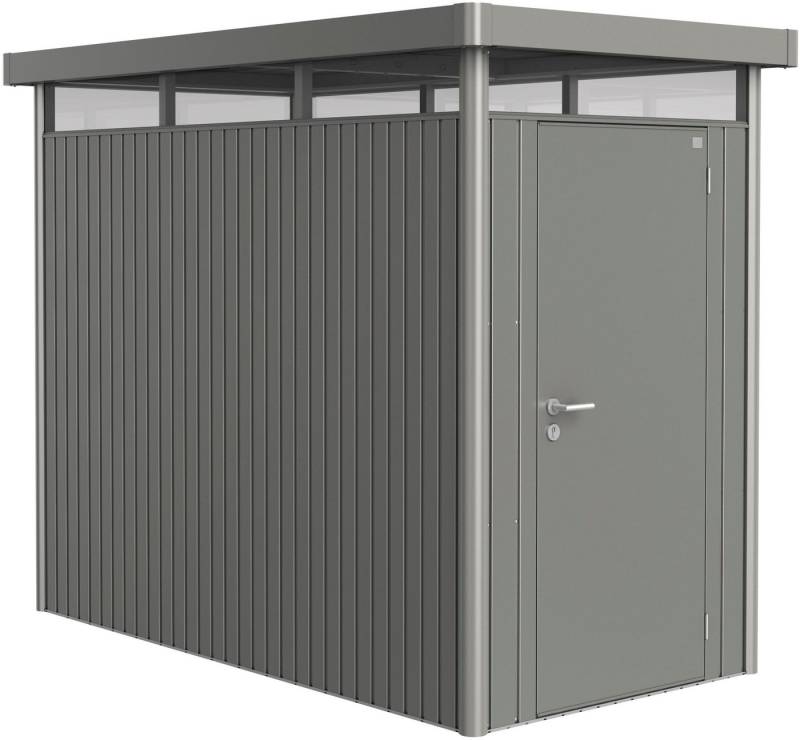 Biohort Gerätehaus HIGHLINE Gr. HS, verschiedene Farben, BxT: 155x275 cm, stylisches Metall-Gartenhaus mit Flachdach von Biohort