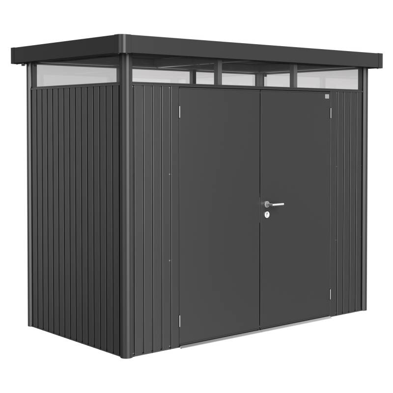 Biohort Gerätehaus "HighLine" H1 dunkelgrau Doppeltür von Biohort