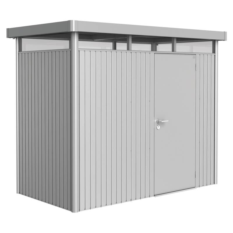 Biohort Gerätehaus "HighLine" H1 silbern Einzeltür von Biohort