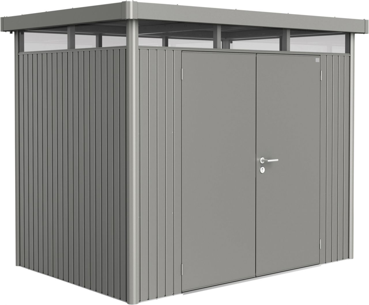 Biohort Gerätehaus HighLine H2 275 x 195 cm quarzgrau Doppeltür von Biohort