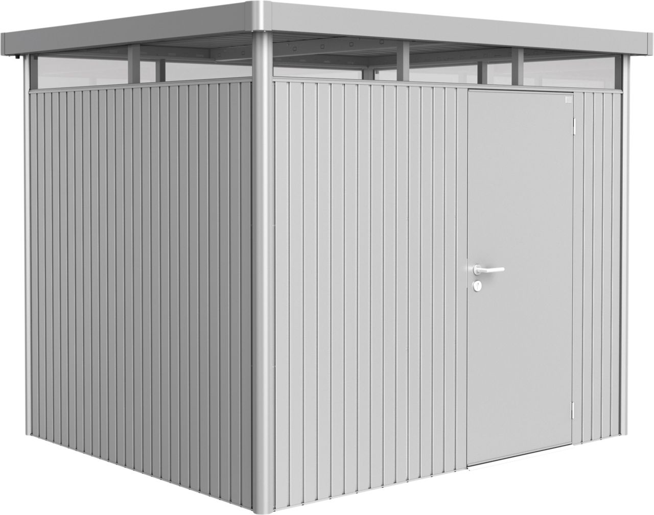 Biohort Gerätehaus HighLine H3 275 x 235 cm silber Standardtür von Biohort