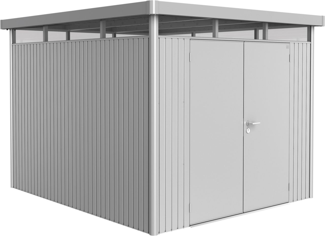 Biohort Gerätehaus HighLine H5 275 x 315 cm silber Doppeltür von Biohort