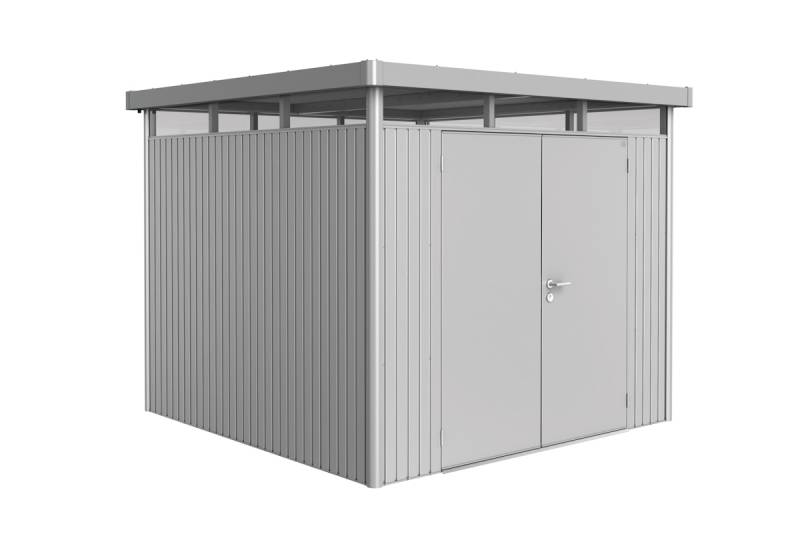 Biohort Gerätehaus HighLine mit Doppeltür-silber-metallic-H 4 von Biohort