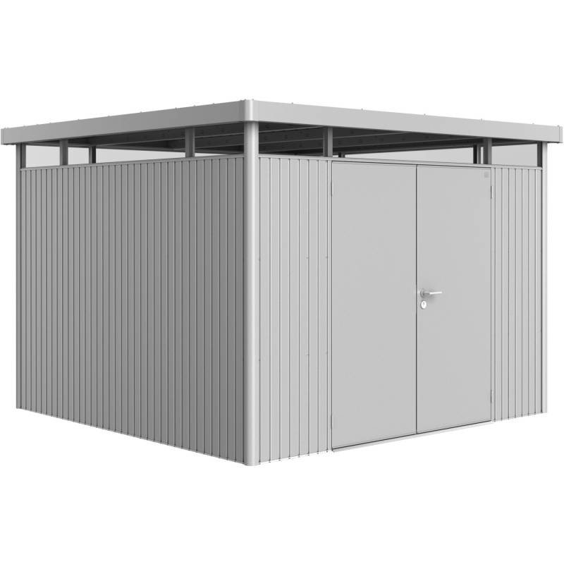 Biohort Metall-Gerätehaus HighLine Gr. H6 Silber-Metallic 8,5 m² Doppeltür von Biohort