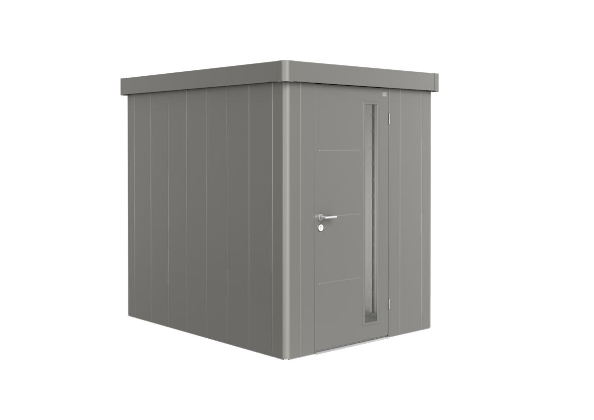 Biohort Gerätehaus Neo 180 x 236 cm (2A) Einfarbig Einzeltür quarzgrau-metallic von Biohort