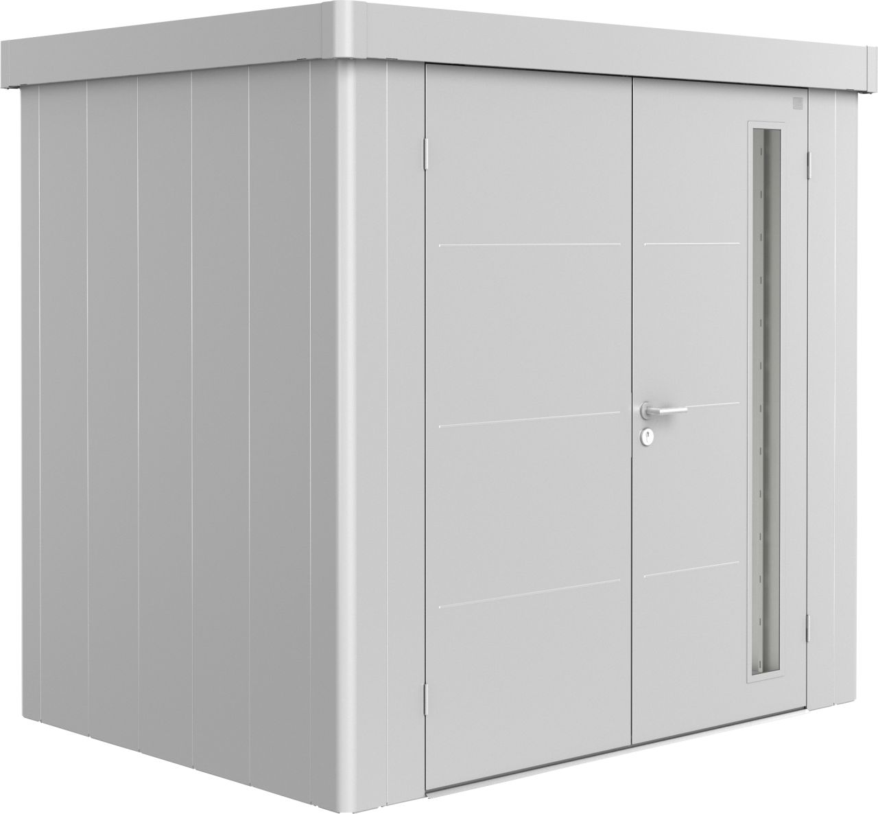 Biohort Gerätehaus Neo 1B 236 x 180 cm silber Doppeltür von Biohort