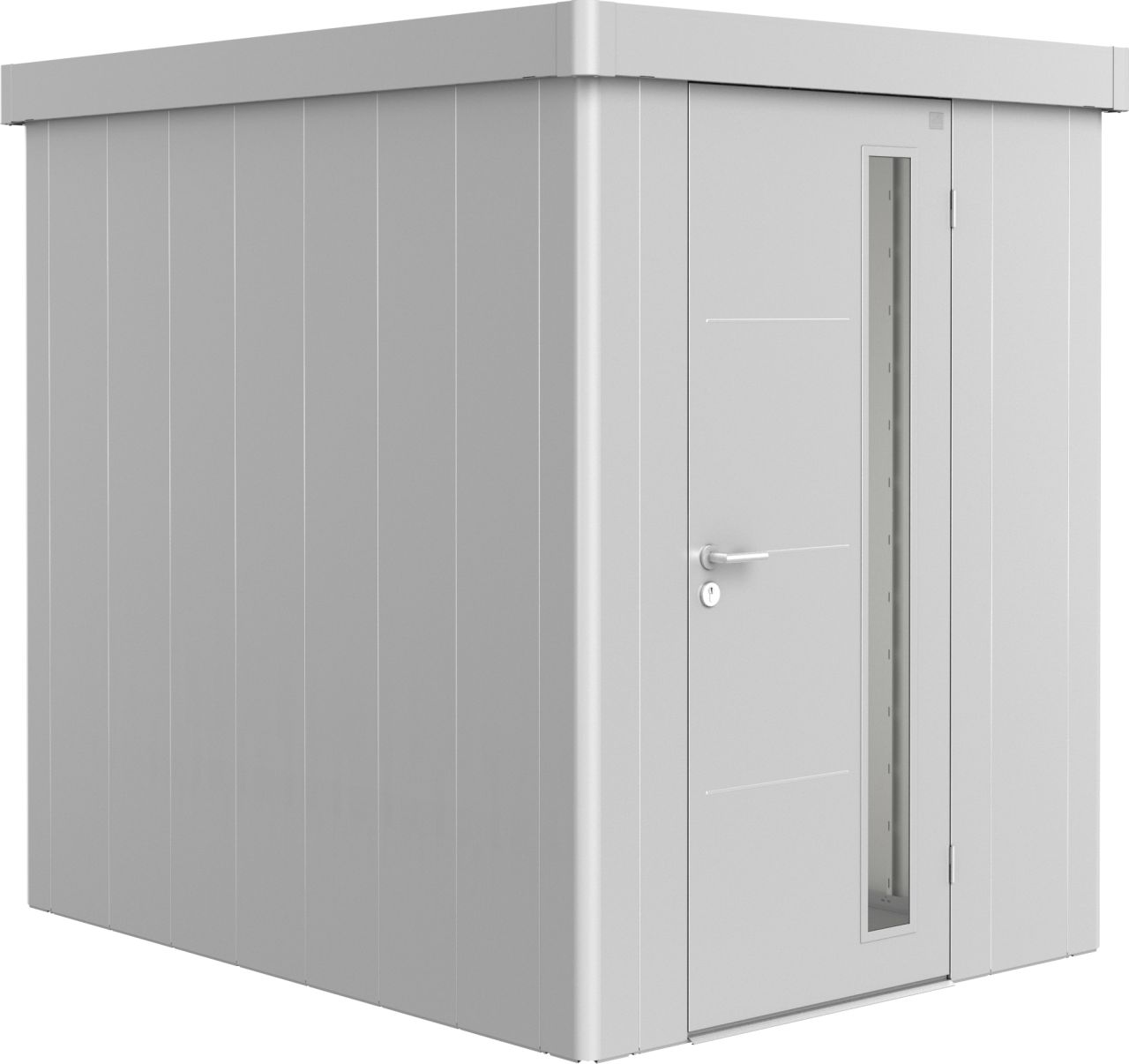 Biohort Gerätehaus Neo 2A 180 x 236 cm silber Standardtür von Biohort