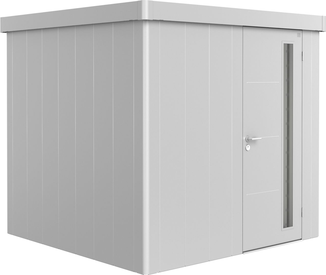 Biohort Gerätehaus Neo 2B 236 x 236 cm silber Standardtür von Biohort