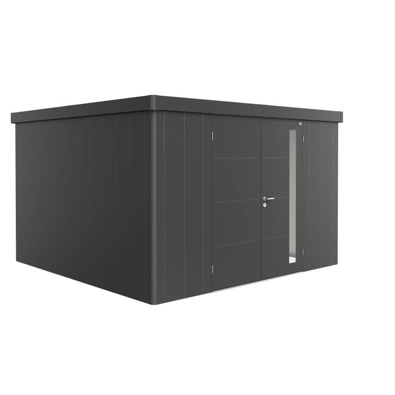 Biohort Gerätehaus 'Neo 4D' dunkelgrau-metallic  348 x 348 cm mit Doppeltür von Biohort